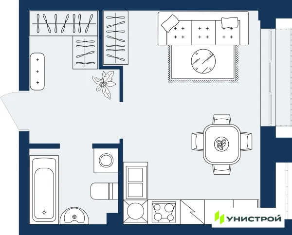 Квартира в ЖК ГРАНД БЕРЕГ