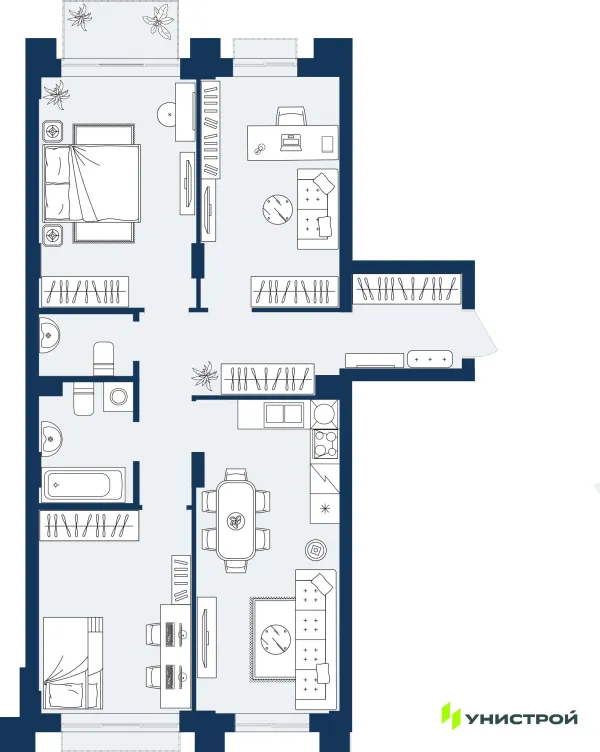 Квартира в ЖК ГРАНД БЕРЕГ
