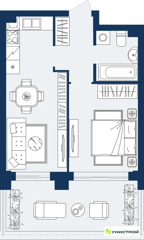 Квартира в ЖК ГРАНД БЕРЕГ