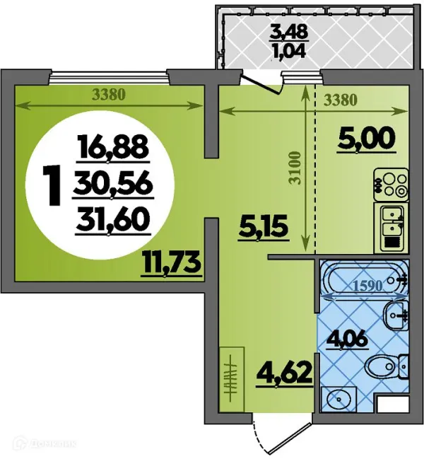 Квартира в ЖК Предгорье Лаго-Наки