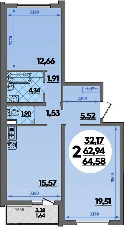 Квартира в ЖК Предгорье Лаго-Наки