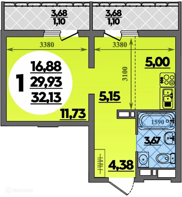Квартира в ЖК Предгорье Лаго-Наки