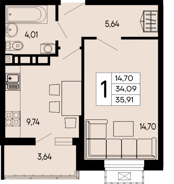 Квартира в "Эпос"