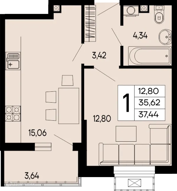 Квартира в "Эпос"