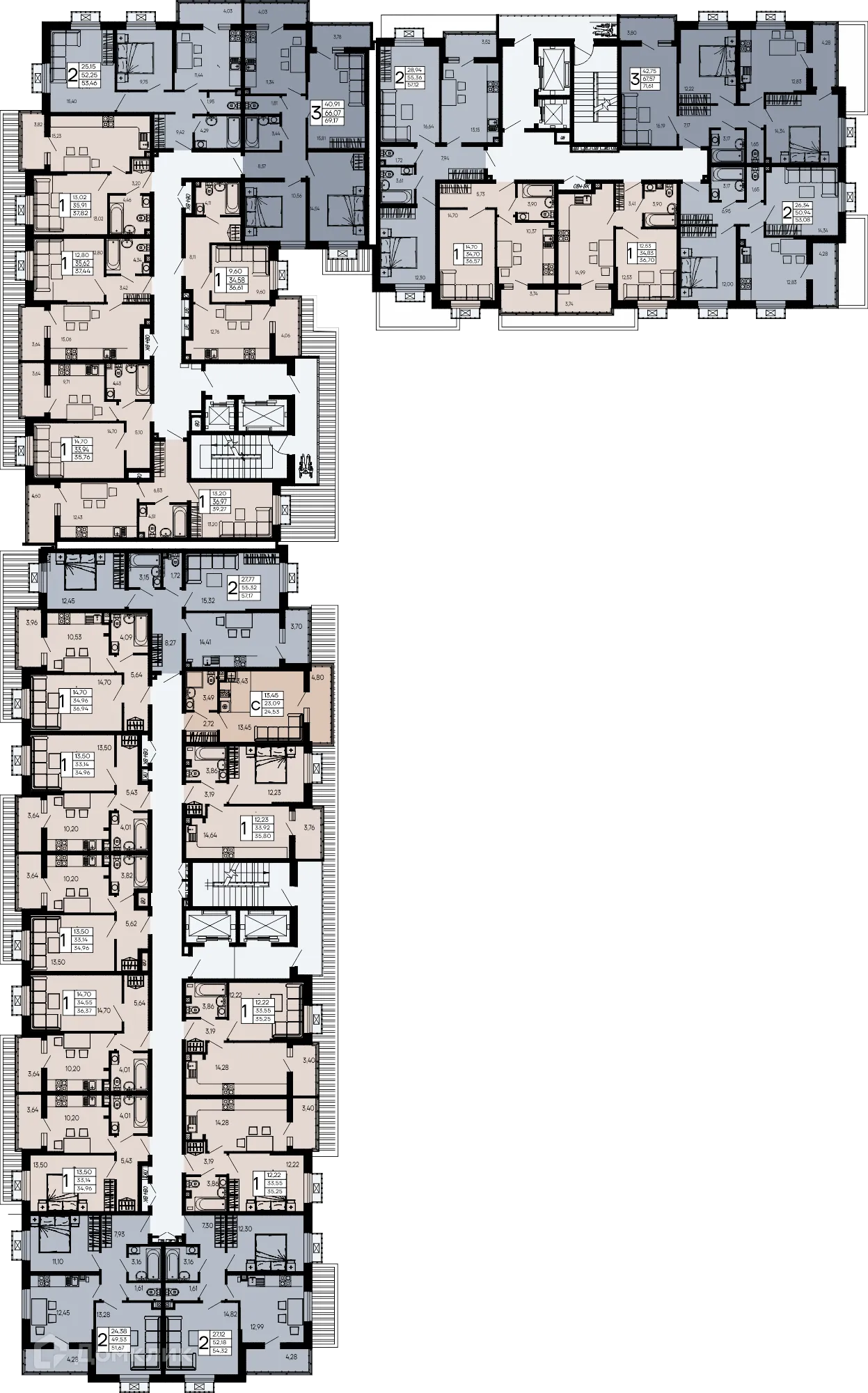 Планировка 1-комнатной квартиры 36.37 м² в "Эпос", г. Майкоп — фото 6