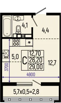 Квартира в ЖК Звёзды