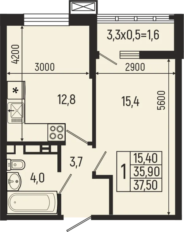 Квартира в ЖК Звёзды