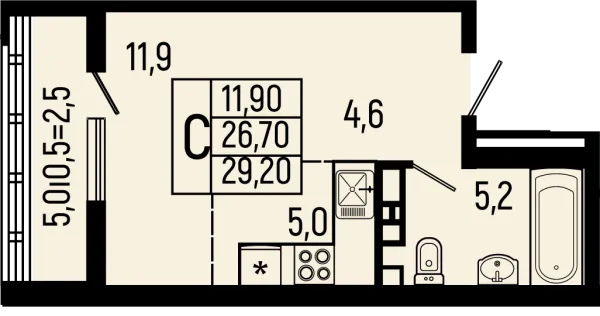 Квартира в ЖК Звёзды
