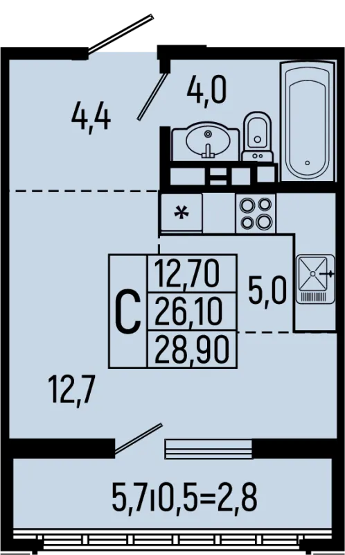 Квартира в ЖК Звёзды