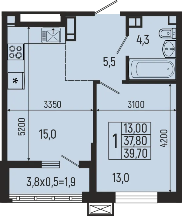 Квартира в ЖК Звёзды