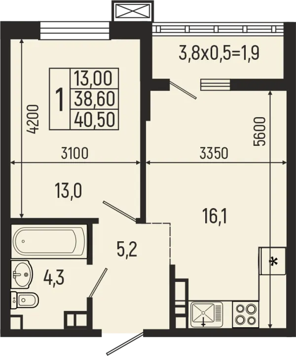 Квартира в ЖК Звёзды