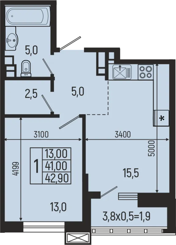 Квартира в ЖК Звёзды