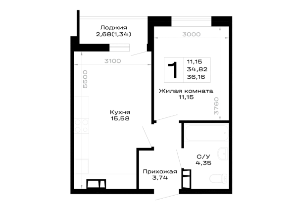 Квартира в Горные высоты