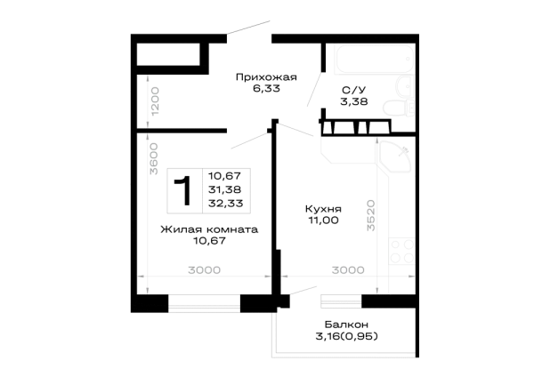 Квартира в Горные высоты