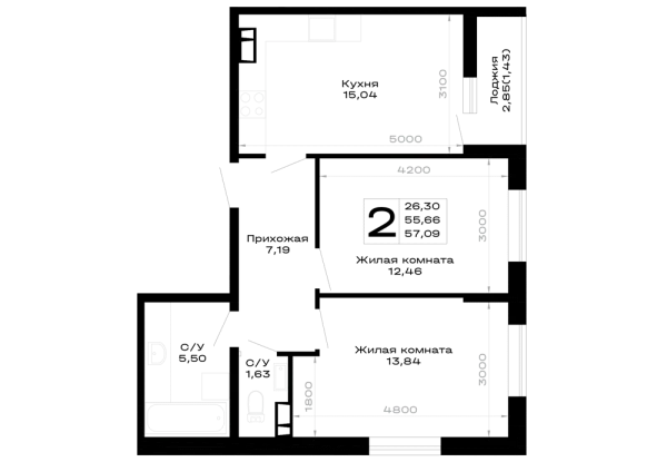 Квартира в Горные высоты