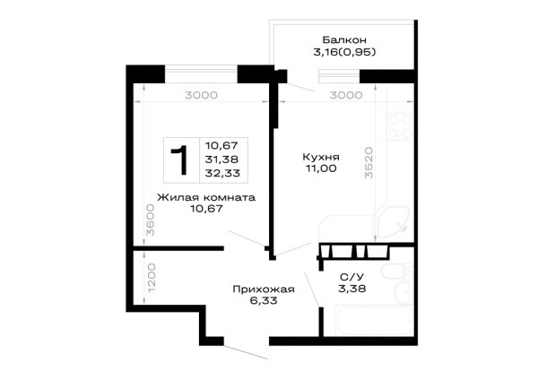 Квартира в Горные высоты