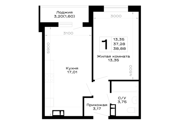 Квартира в Горные высоты