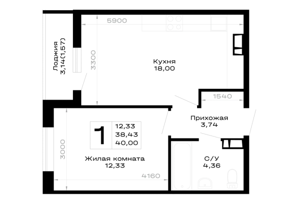Квартира в Горные высоты