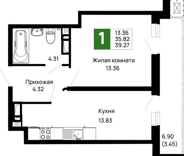 Квартира в ЖК Долина