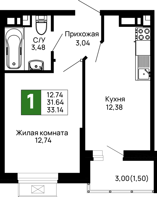 Квартира в ЖК Долина