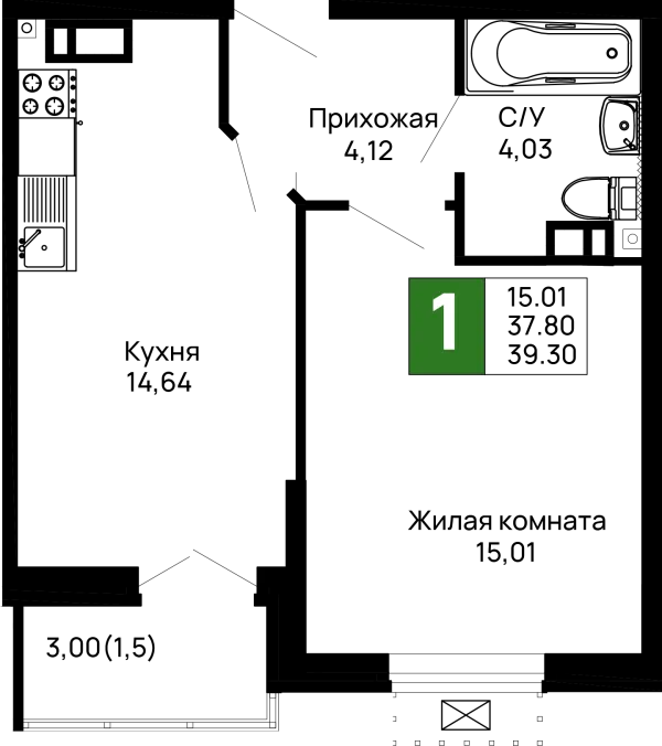 Квартира в ЖК Долина