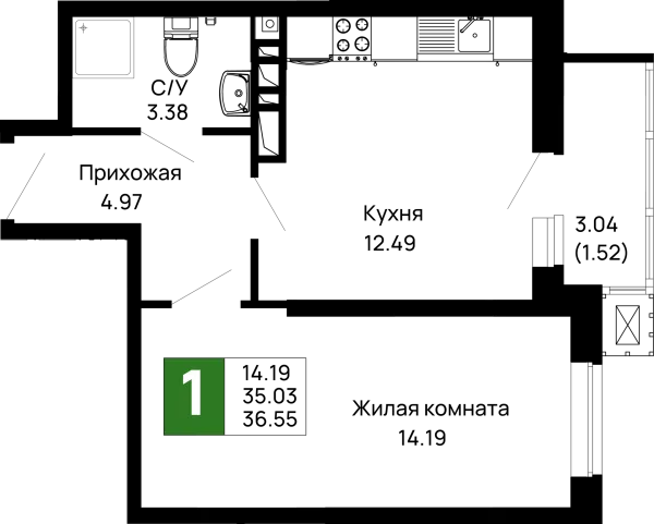 Квартира в ЖК Долина