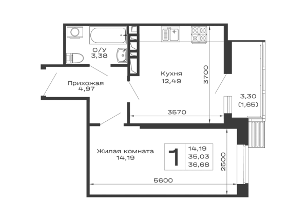 Квартира в ЖК Долина