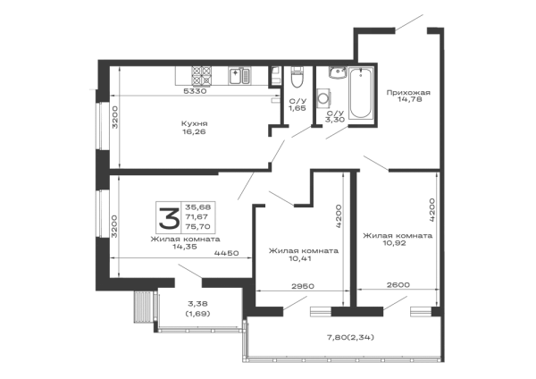 Квартира в ЖК Долина