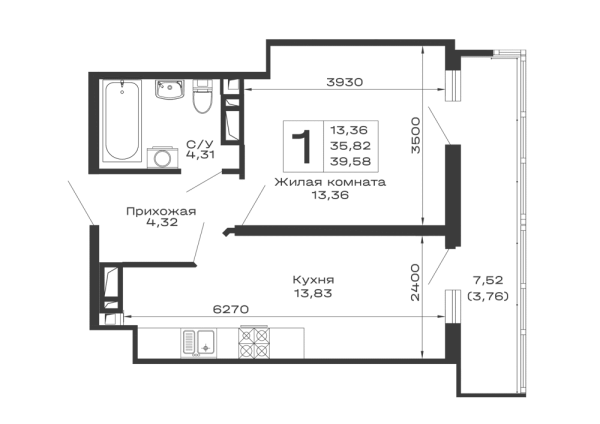 Квартира в ЖК Долина