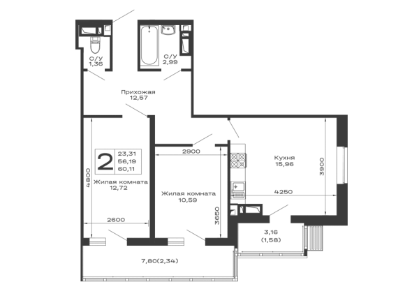 Квартира в ЖК Долина