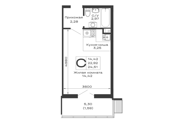 Квартира в ЖК Долина