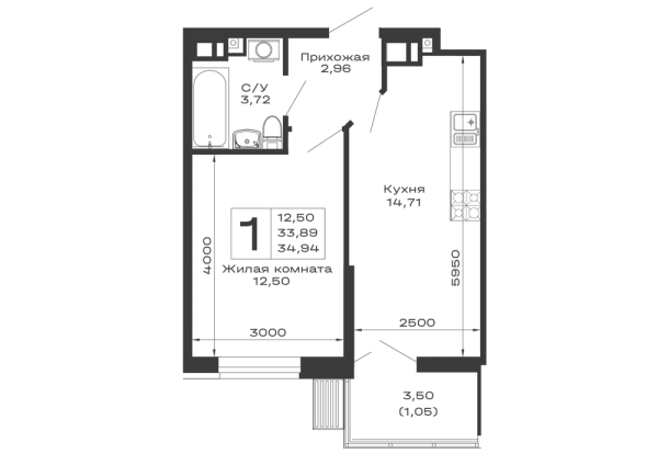Квартира в ЖК Долина