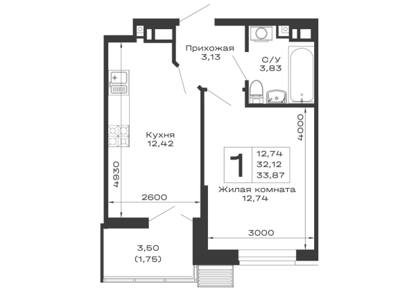 Квартира в ЖК Долина
