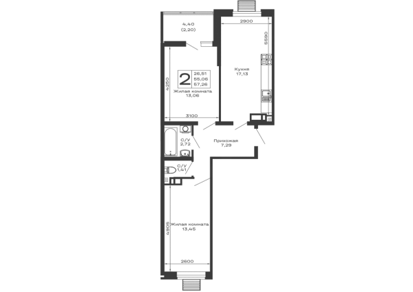 Квартира в ЖК Долина
