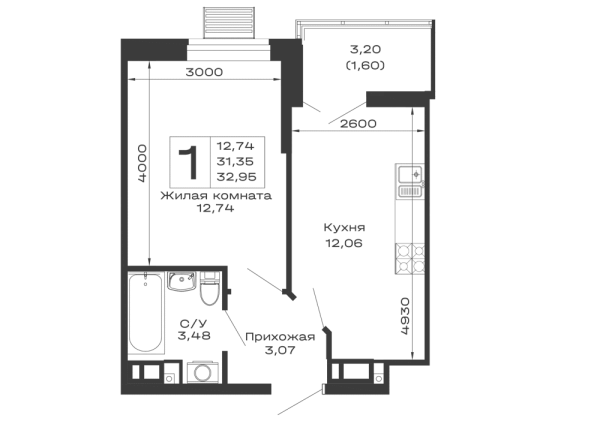 Квартира в ЖК Долина
