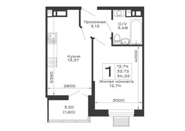 Квартира в ЖК Долина