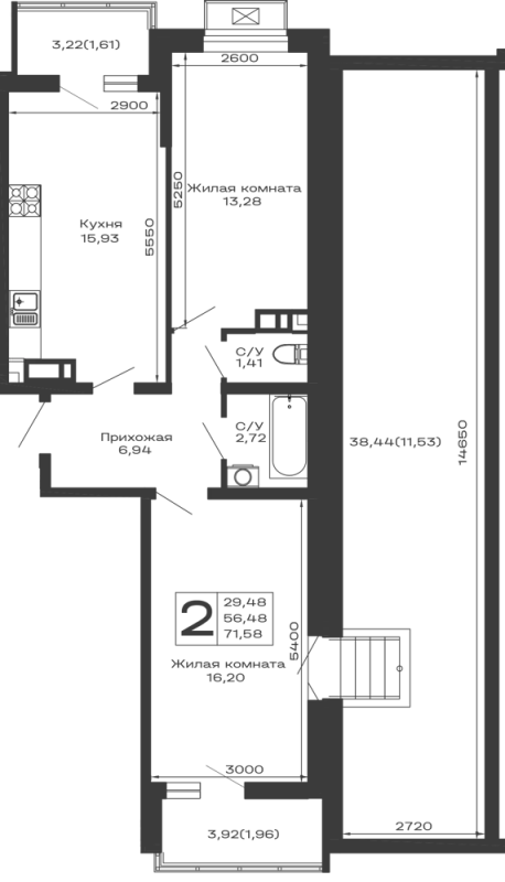 Квартира в ЖК Долина