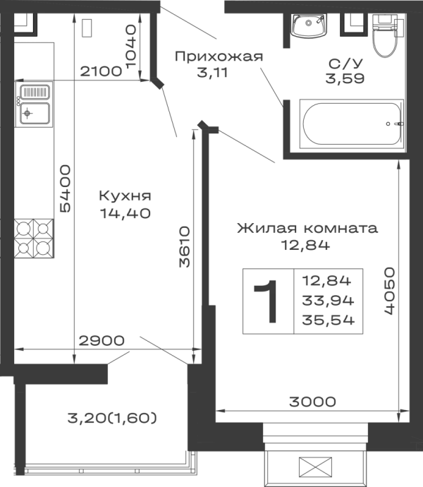 Квартира в ЖК Долина