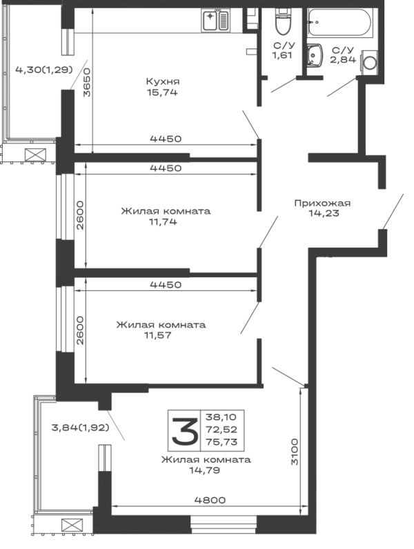 Квартира в ЖК Долина