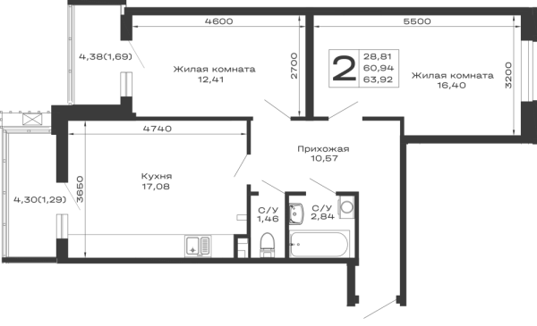 Квартира в ЖК Долина
