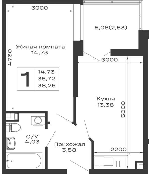 Квартира в ЖК Долина