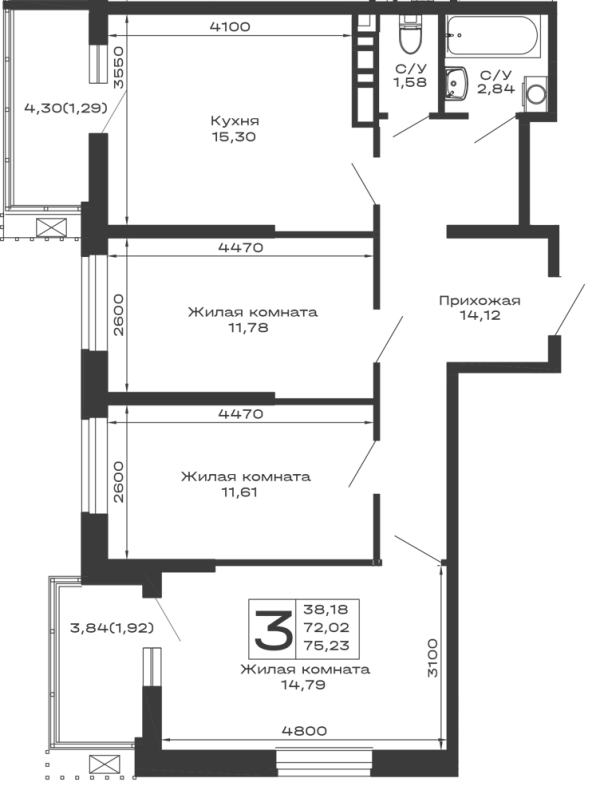 Квартира в ЖК Долина