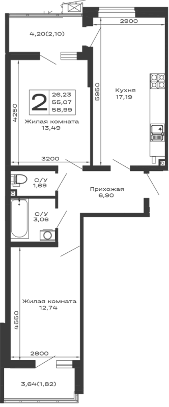 Квартира в ЖК Долина