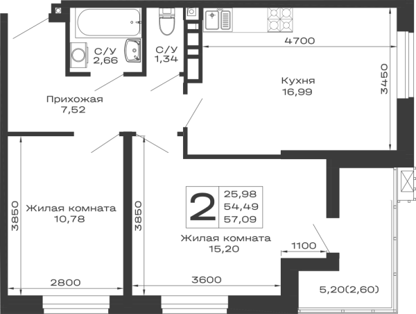 Квартира в ЖК Долина