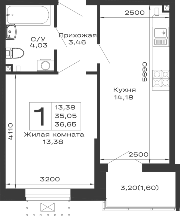 Квартира в ЖК Долина