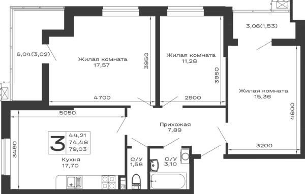 Квартира в ЖК Долина