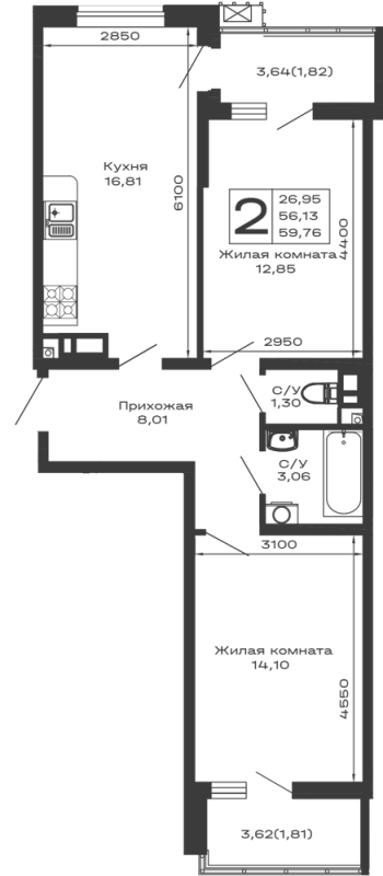 Квартира в ЖК Долина