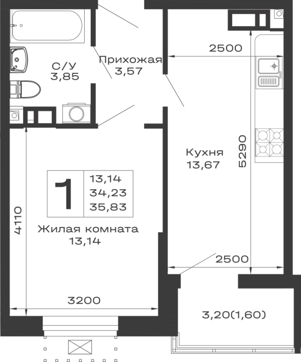 Квартира в ЖК Долина