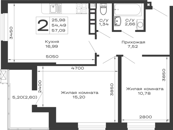 Квартира в ЖК Долина