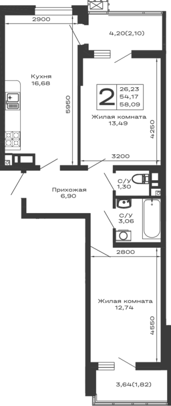 Квартира в ЖК Долина